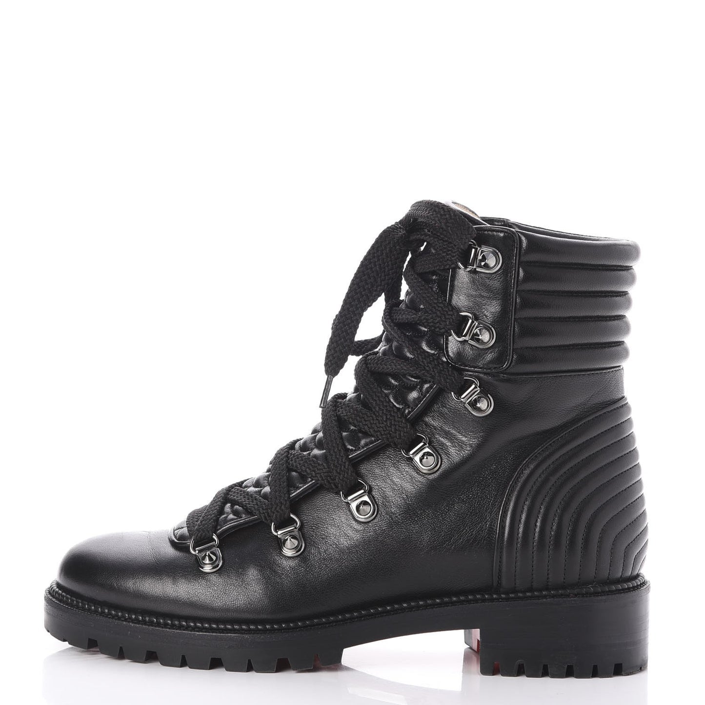 Shiny Nappa Mad Flat Boots 37 Black