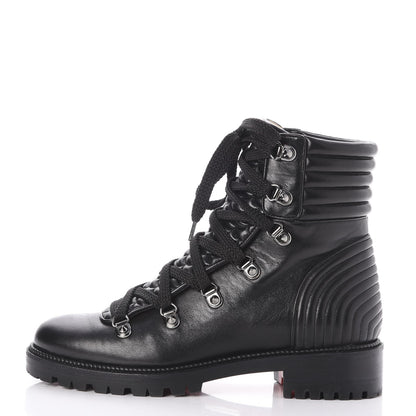 Christian Louboutin Shiny Nappa Mad Flat Boots 37 Black 1 of 7
