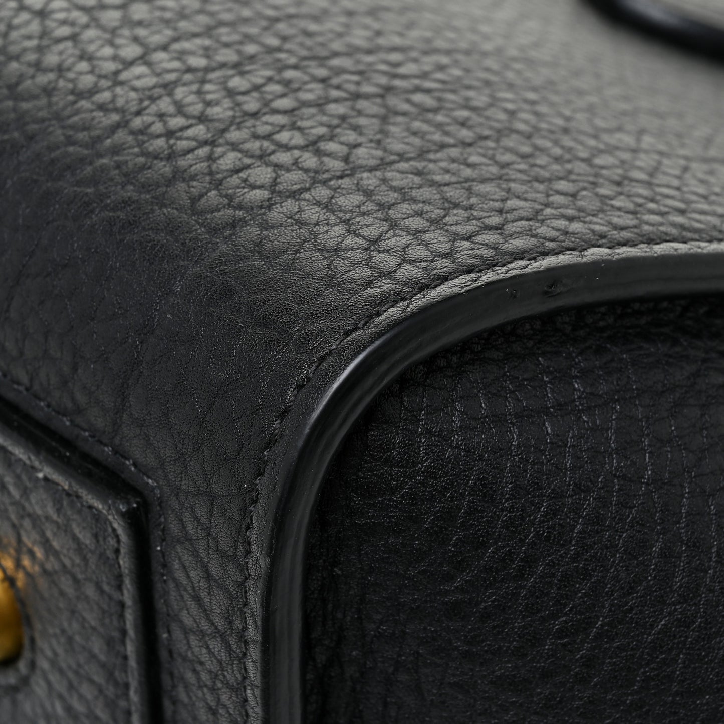 Crisped Calfskin Mini Tie Knot Tote Black