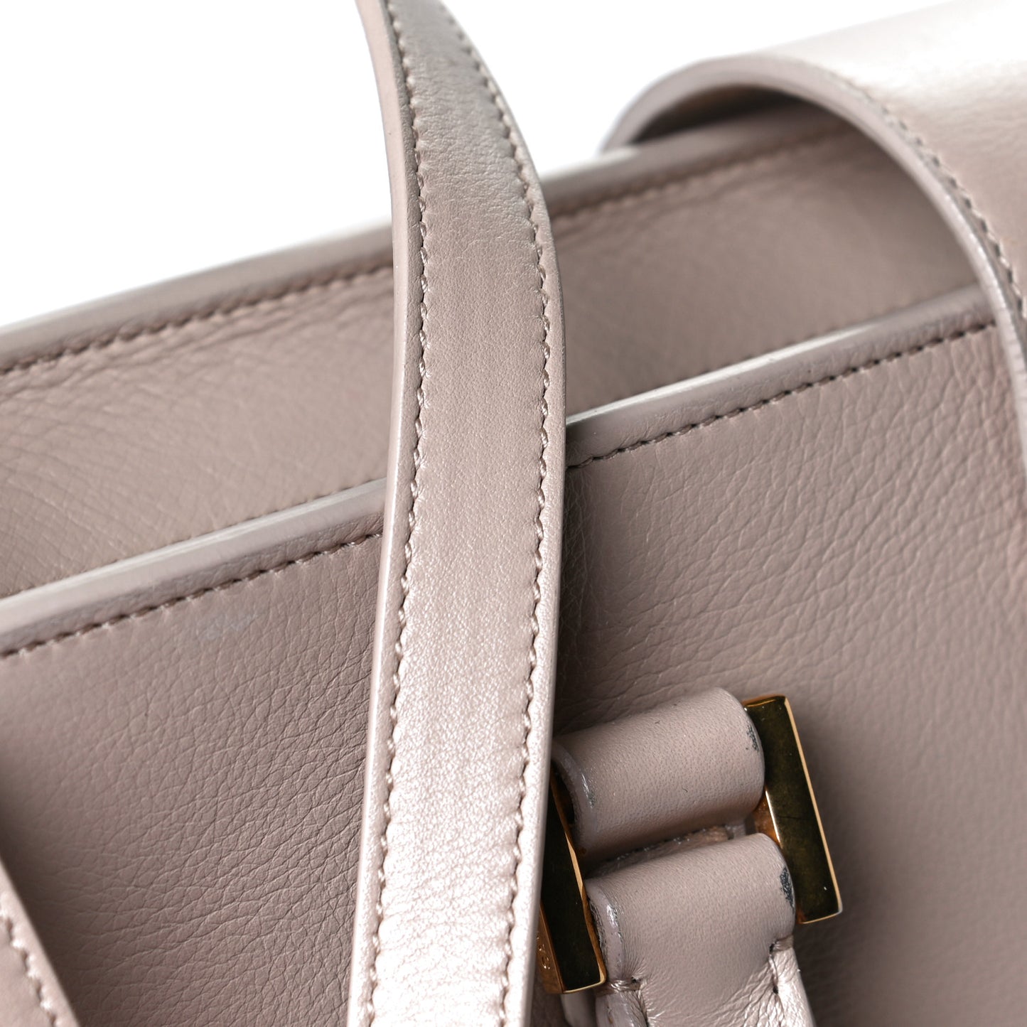 Calfskin Small Monogram Cabas Dark Beige