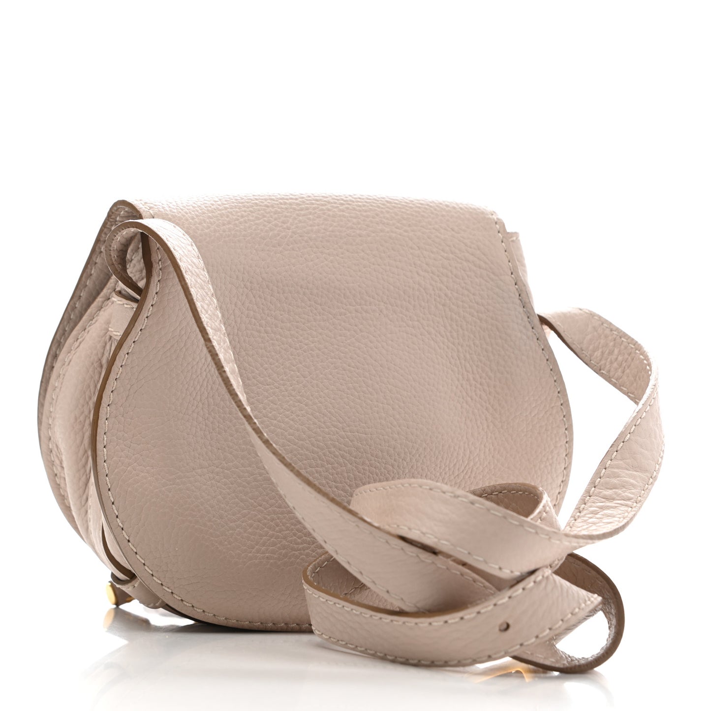 Calfskin Mini Marcie Round Crossbody Bag Blush Nude