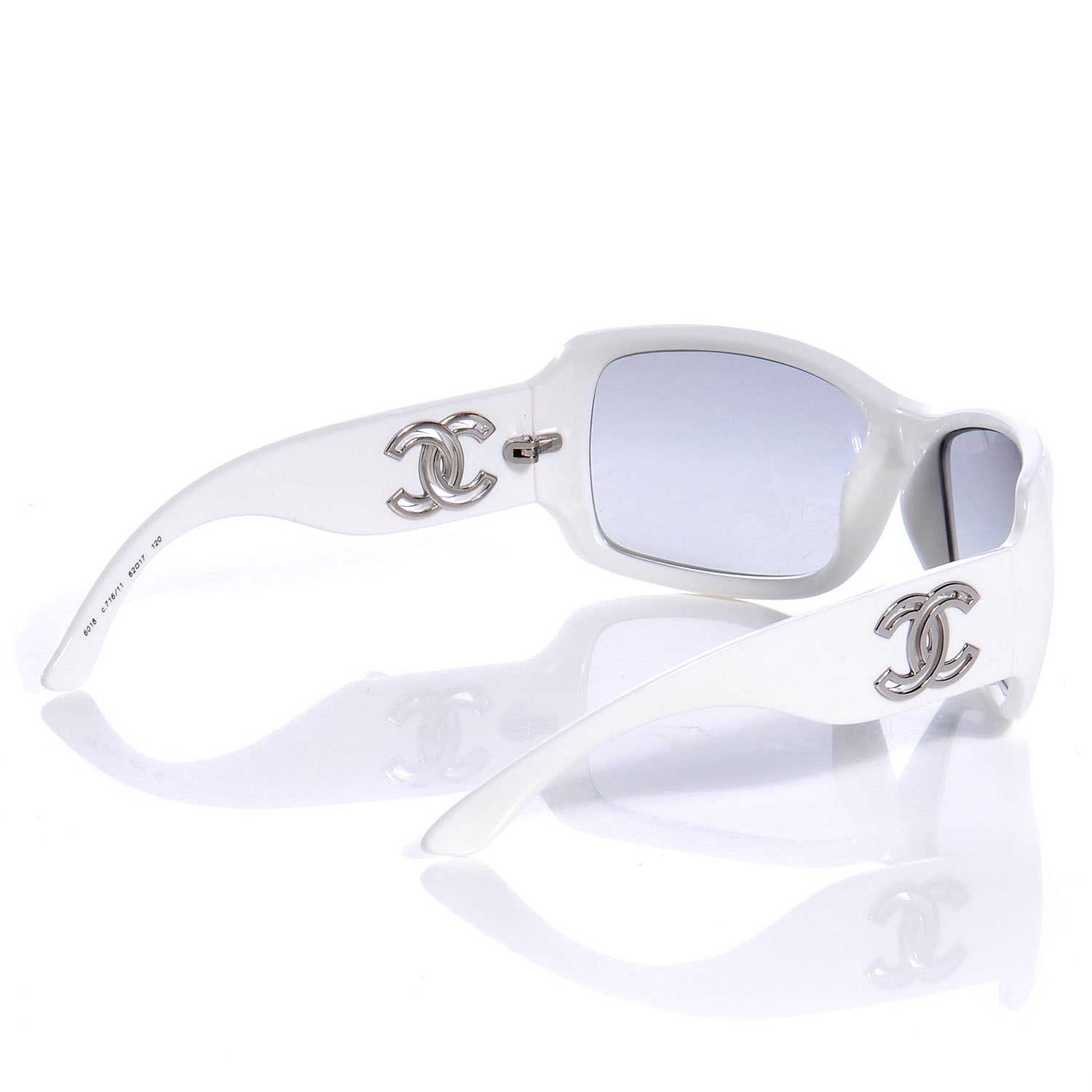 Chanel CC Sunglasses 6018 White 2 of 5