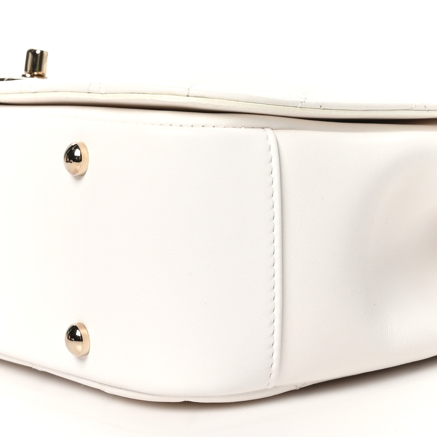Chanel Lambskin Quilted Medium Carry Chic Flap White 10 of 11
