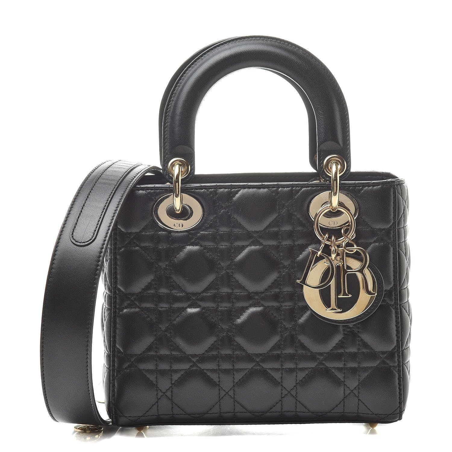 Christian Dior Lambskin Cannage Small My ABCDior Lady Dior Black 1 of 13