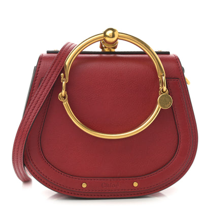 Chloe Calfskin Suede Small Nile Bracelet Bag Intense Red 1 of 12