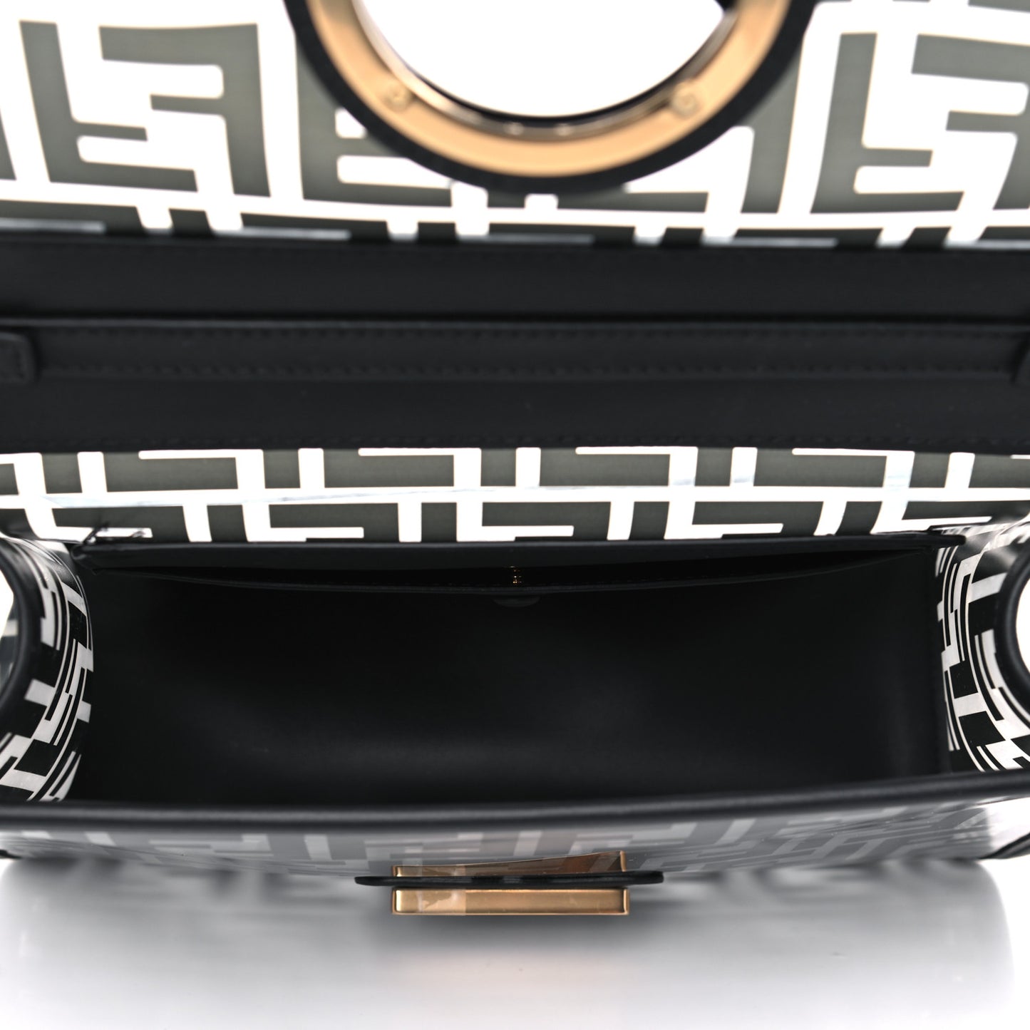 TPU FF Vitello Century F is Fendi Kan I Shoulder Bag Black