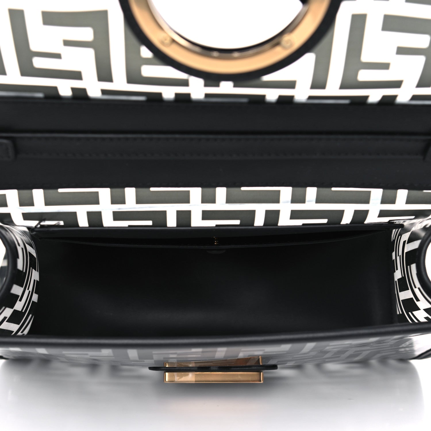 Fendi TPU FF Vitello Century F is Fendi Kan I Shoulder Bag Black 4 of 13