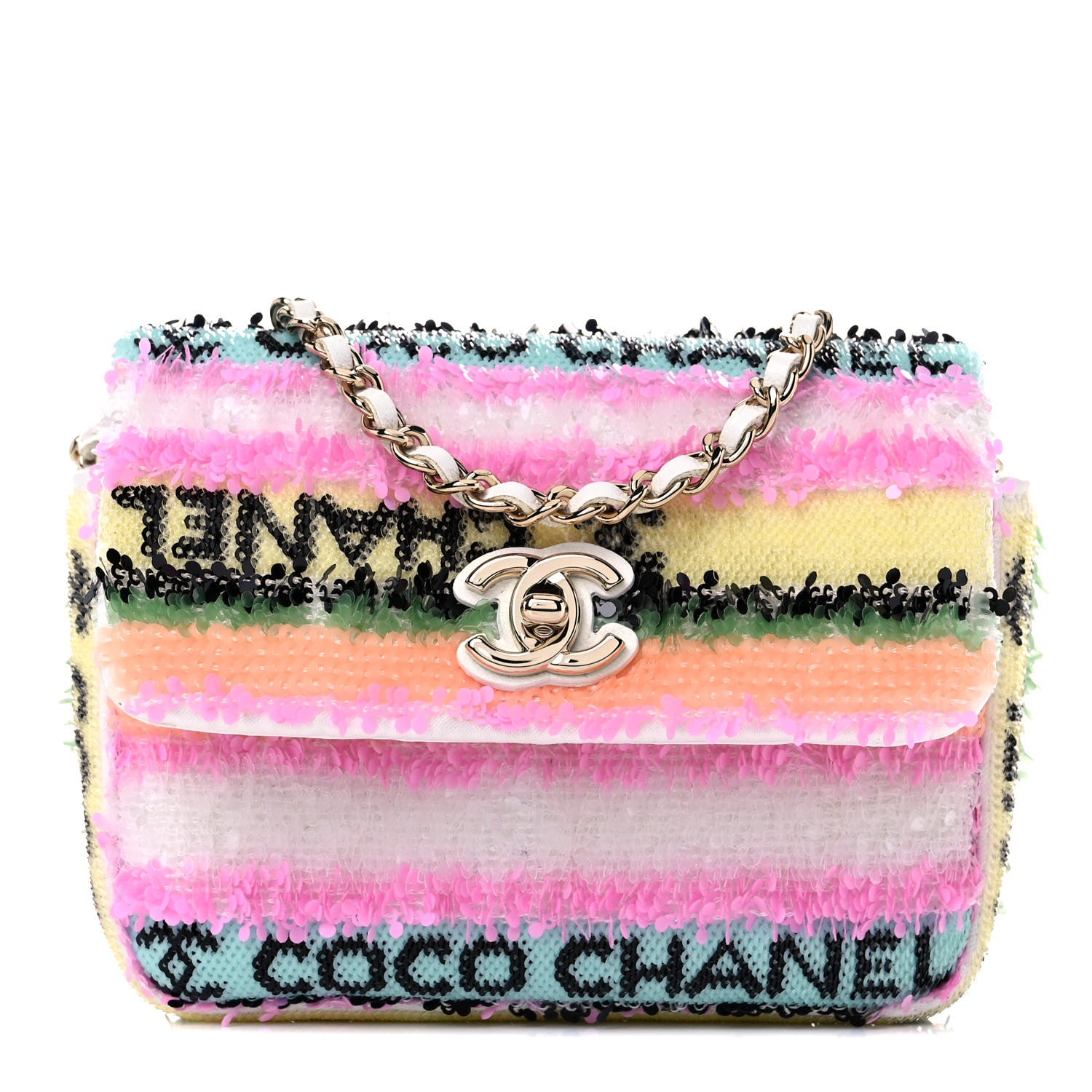 Chanel Sequin COCO Clutch With Chain Multicolor 1 of 11