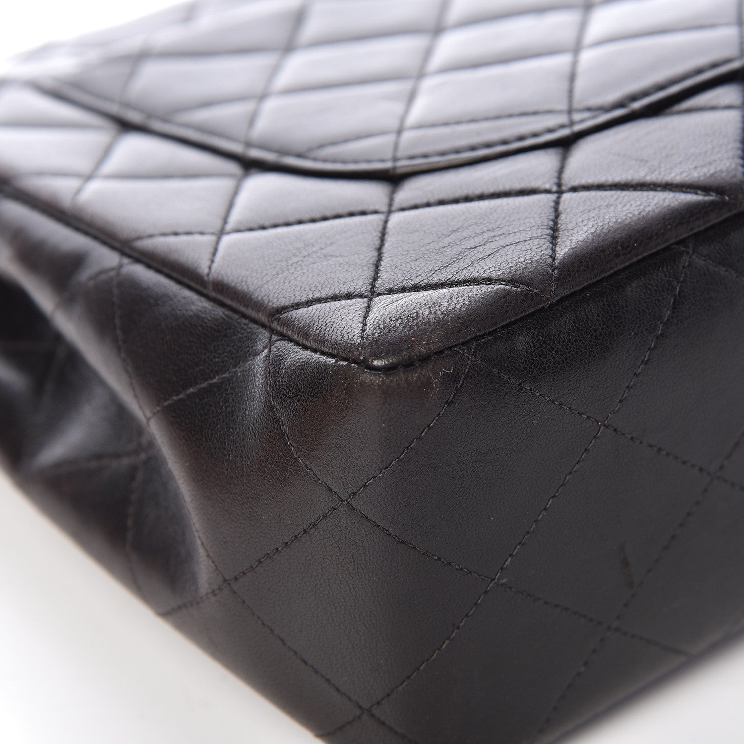 Chanel Lambskin Quilted Jumbo Single Flap Black 14 of 18