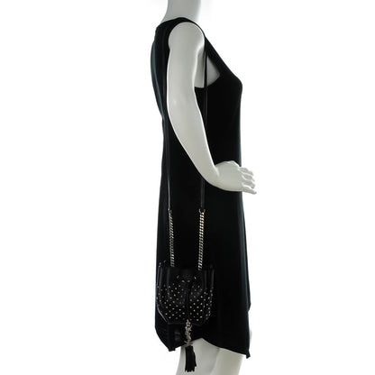 Saint Laurent Calfskin Small Star Studded Emmanuelle Bucket Bag Black 2 of 7
