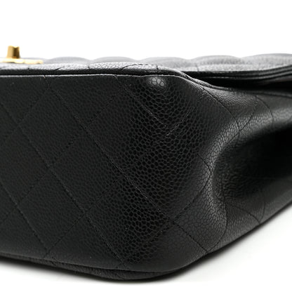 Chanel Caviar Quilted Jumbo Double Flap Black 9 of 10