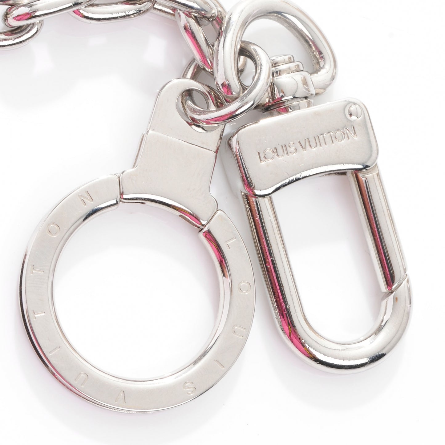 LV Initials Key Holder Silver