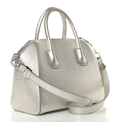 Givenchy Metallic Sugar Goatskin Small Antigona Silver 2 of 8