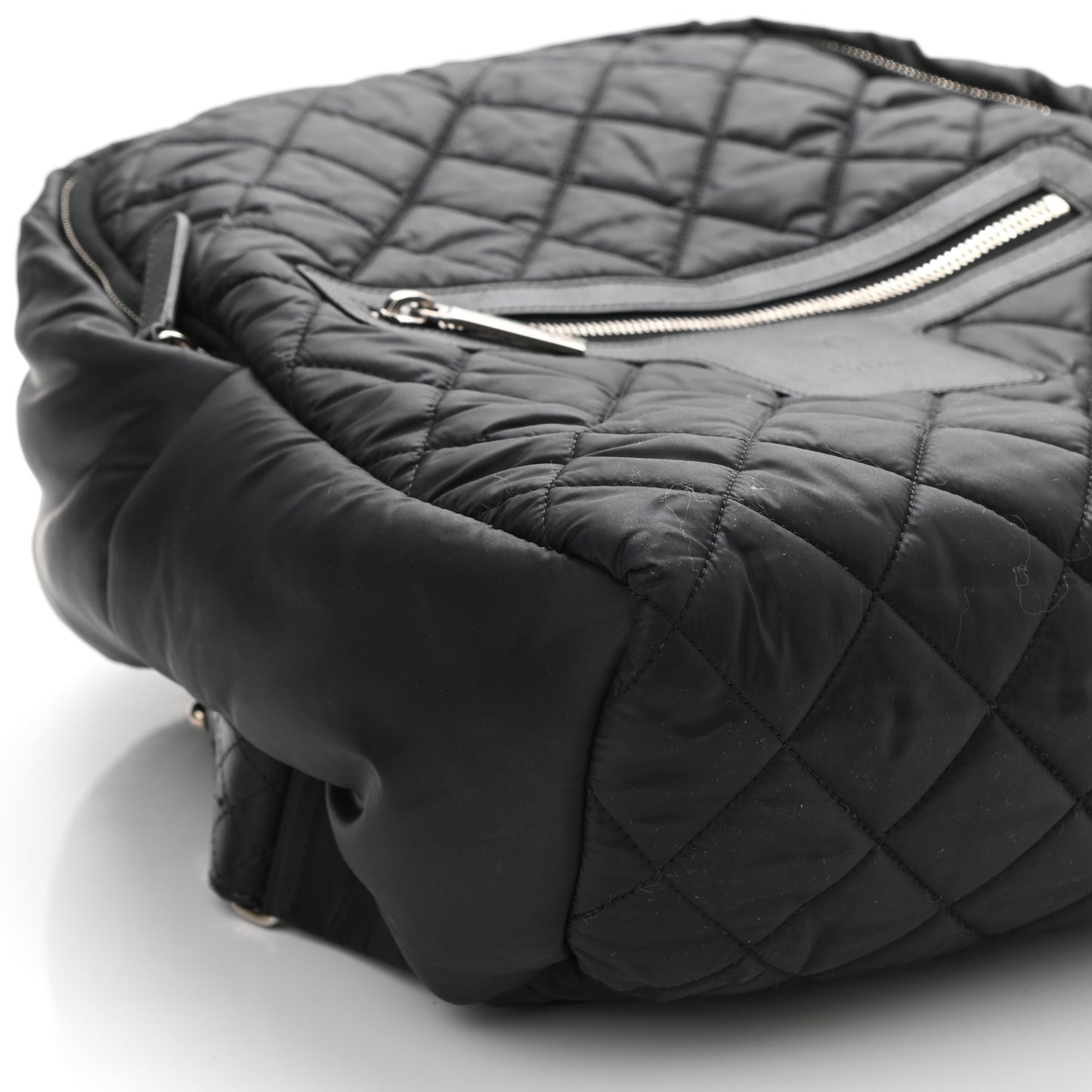 Nylon Quilted Coco Cocoon Backpack Black