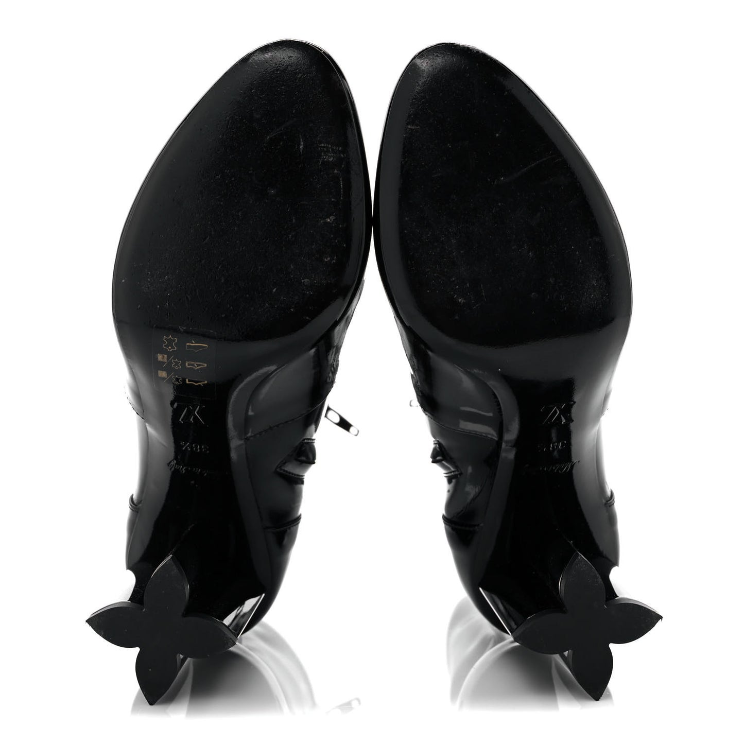 Patent Silhouette Ankle Boots 38.5 Black