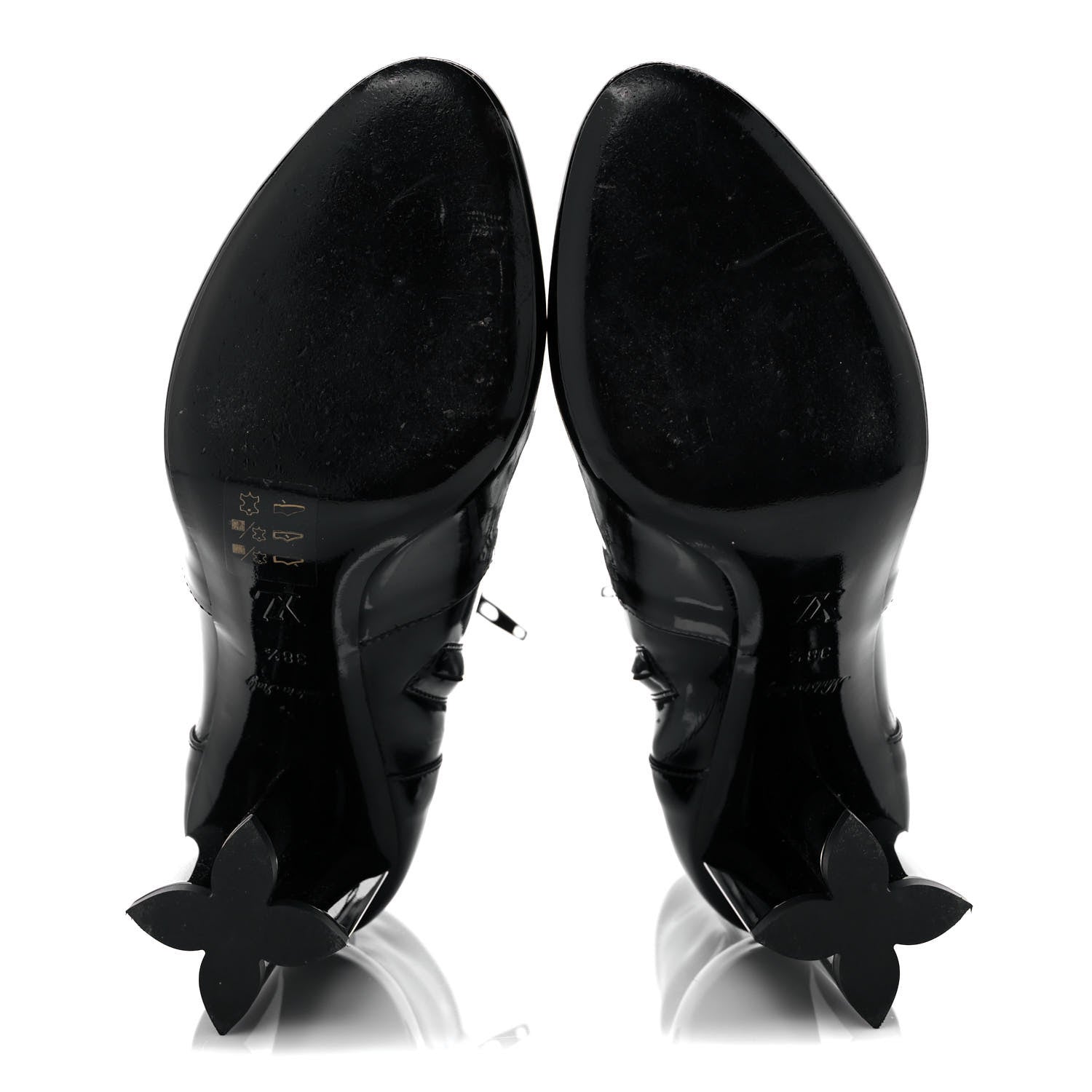 Louis Vuitton Patent Silhouette Ankle Boots 38.5 Black 5 of 8