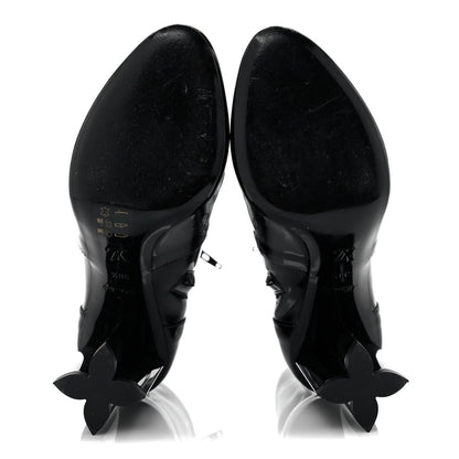 Louis Vuitton Patent Silhouette Ankle Boots 38.5 Black 5 of 8