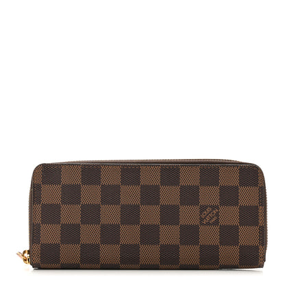 Louis Vuitton Damier Ebene Clemence Wallet Rose Ballerine 1 of 6