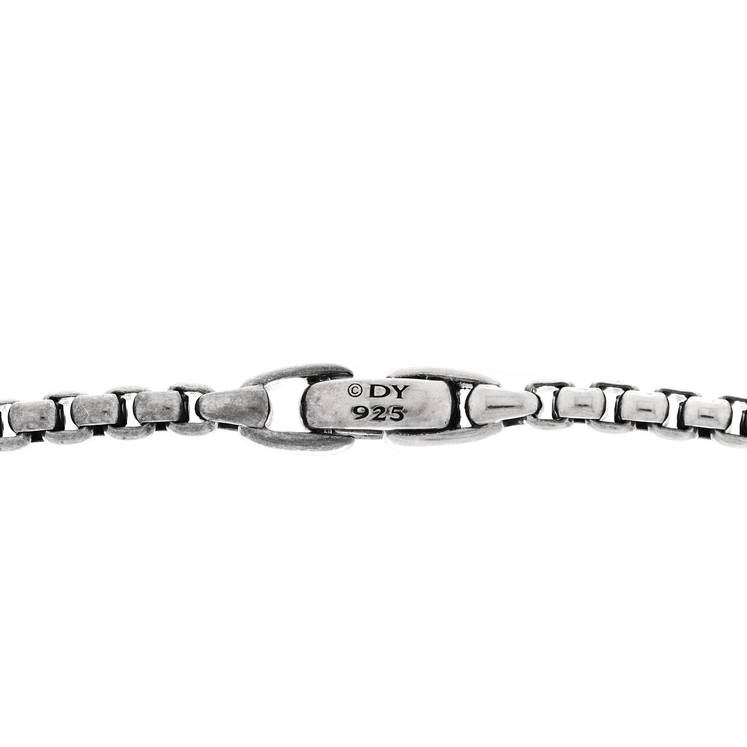 David Yurman Sterling Silver Black Diamond Streamline Cross Station Necklace 26" 4 of 4