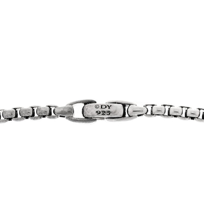 David Yurman Sterling Silver Black Diamond Streamline Cross Station Necklace 26" 4 of 4