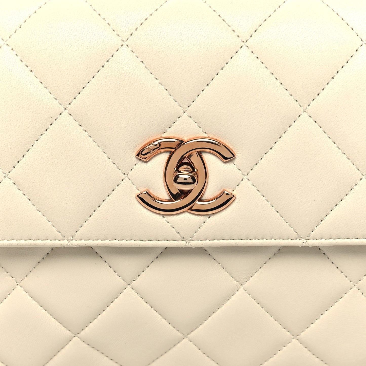 Lambskin Quilted Small Trendy CC Dual Handle Flap Bag White