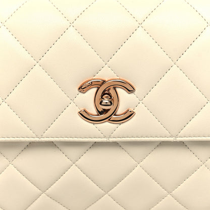Chanel Lambskin Quilted Small Trendy CC Dual Handle Flap Bag White 9 of 13