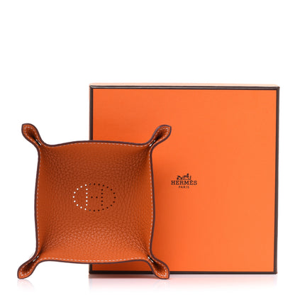 Hermes Taurillon Clemence Mini Mises et Relances Change Tray Orange 7 of 7