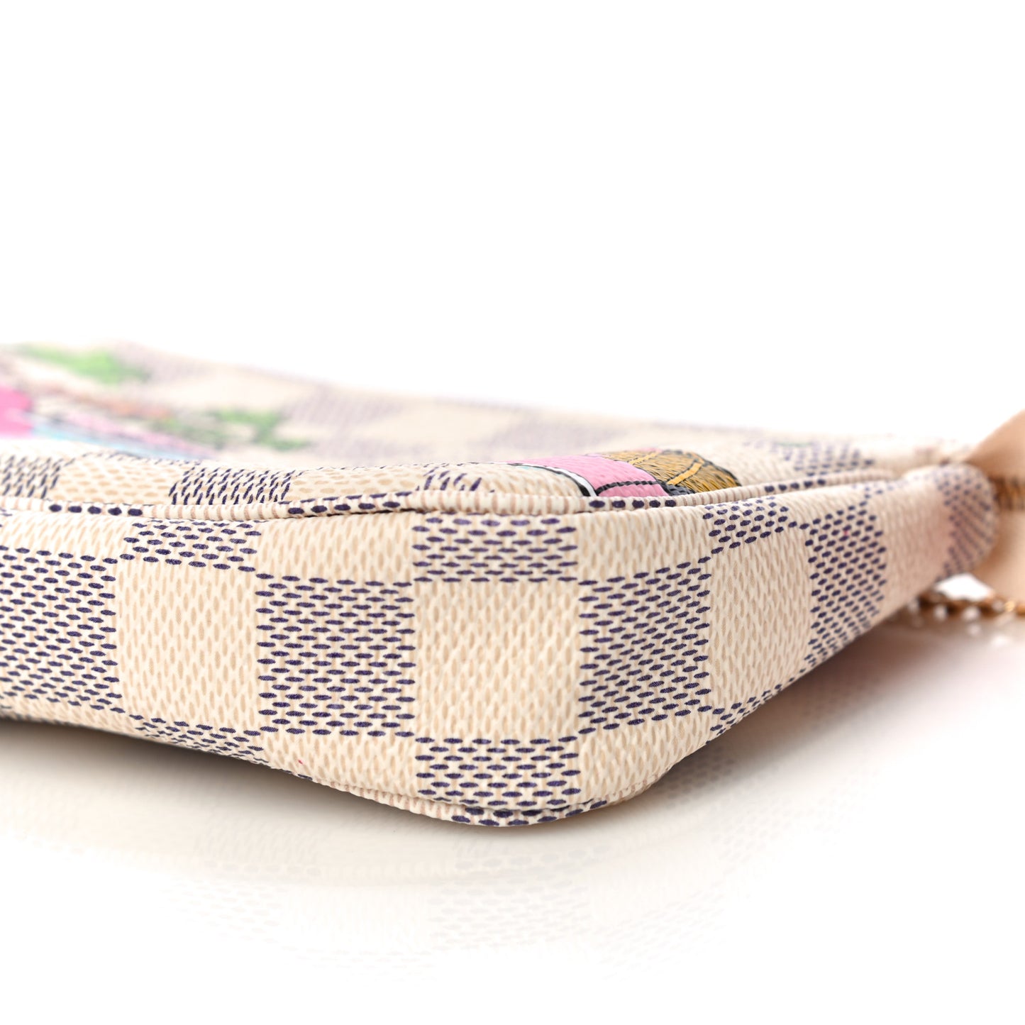 Damier Azur 2021 Christmas Animation Hollywood Mini Pochette Accessories Fuchsia
