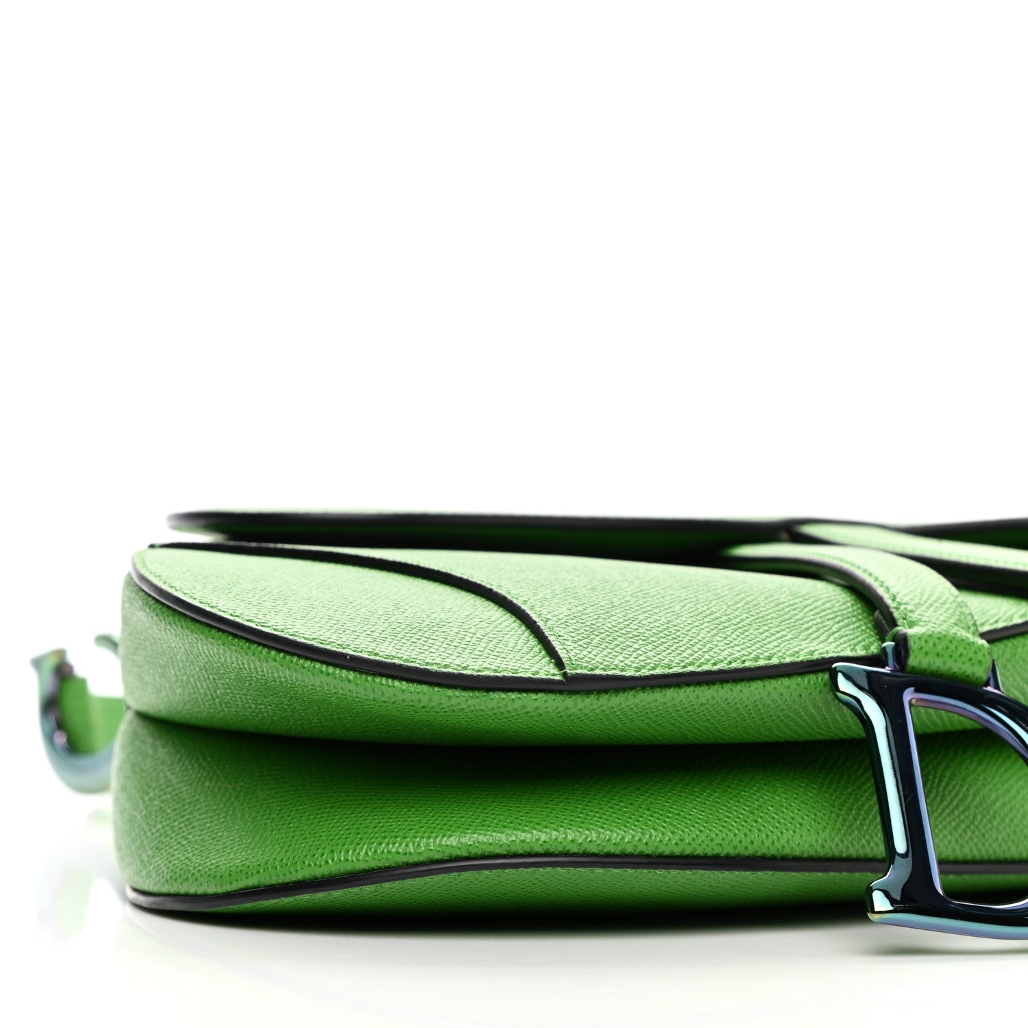 Christian Dior Grained Calfskin Saddle Bag Green 8 of 11
