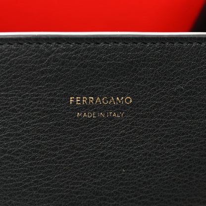 Salvatore Ferragamo Calfskin Small Hug Bag Black 6 of 9