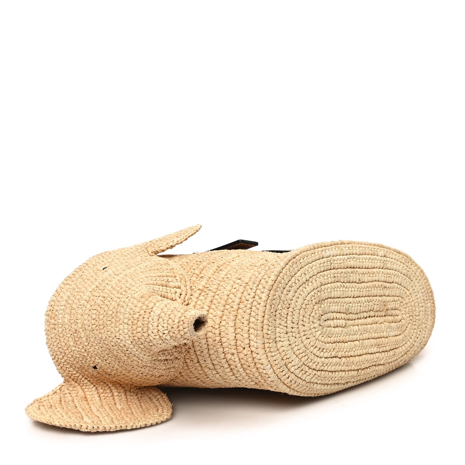 Loewe Raffia Small Elephant Basket Tote Bag Natural Tan 4 of 10