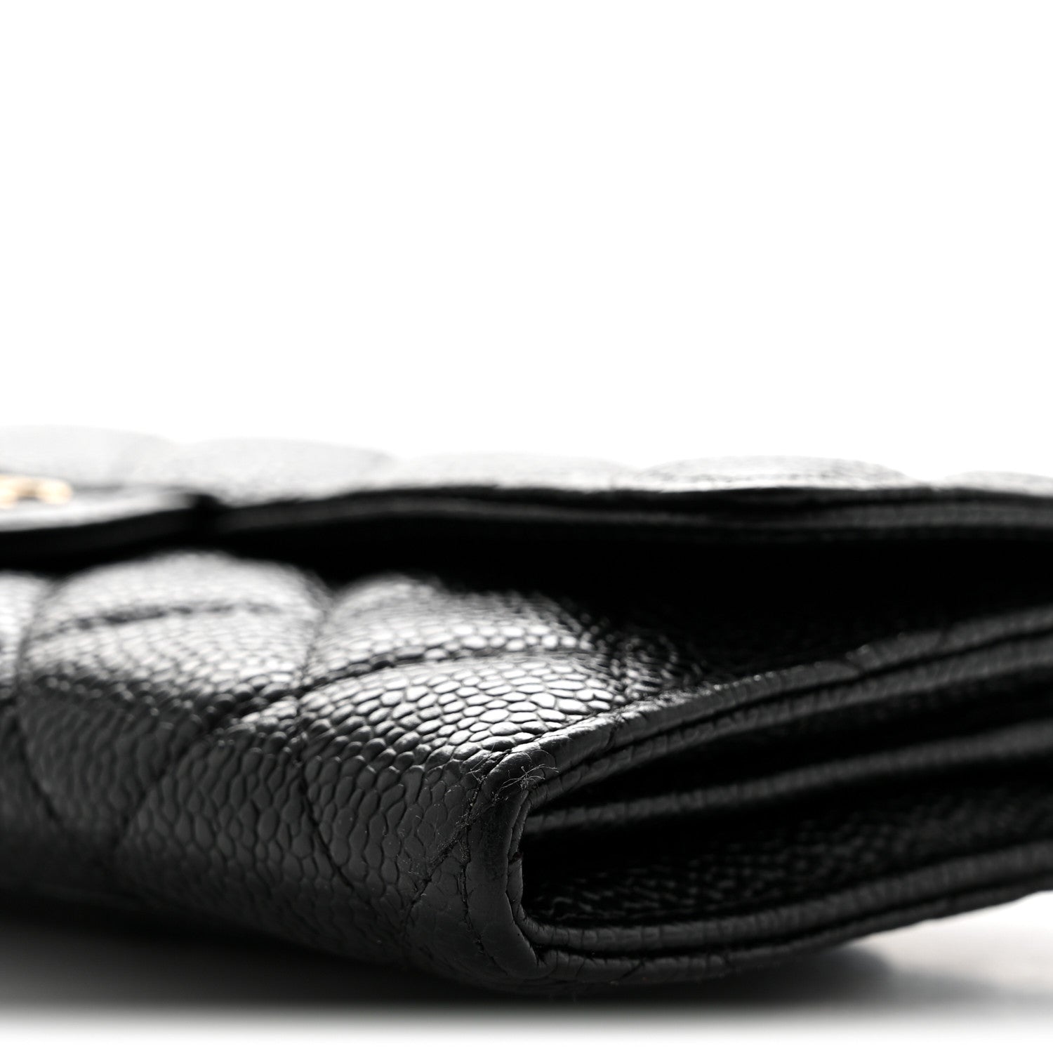 Chanel Caviar Quilted Large Gusset Flap Wallet Black 11 of 12