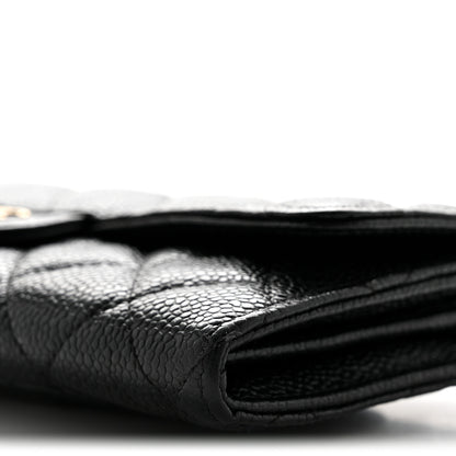 Chanel Caviar Quilted Large Gusset Flap Wallet Black 11 of 12