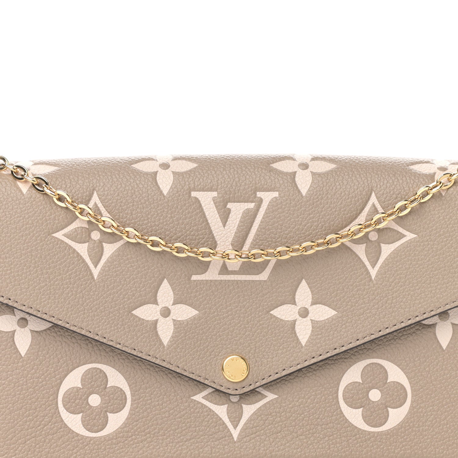 Louis Vuitton Empreinte Monogram Giant Felicie Pochette Tourterelle Creme 9 of 11