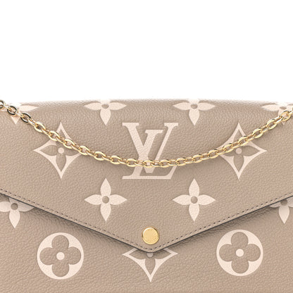 Louis Vuitton Empreinte Monogram Giant Felicie Pochette Tourterelle Creme 9 of 11