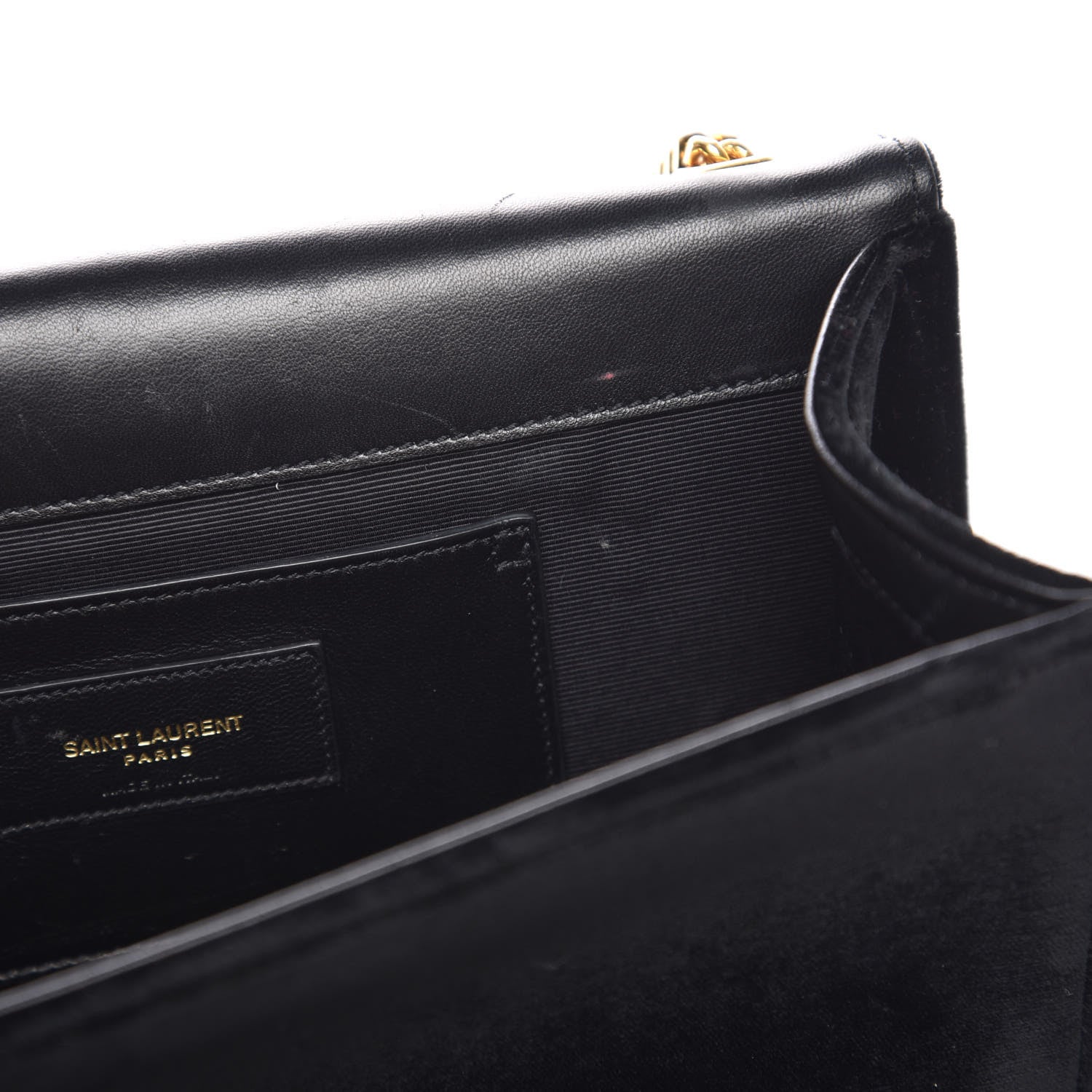 Saint Laurent Velvet Medium Monogram Kate Tassel Shoulder Bag Black 16 of 16