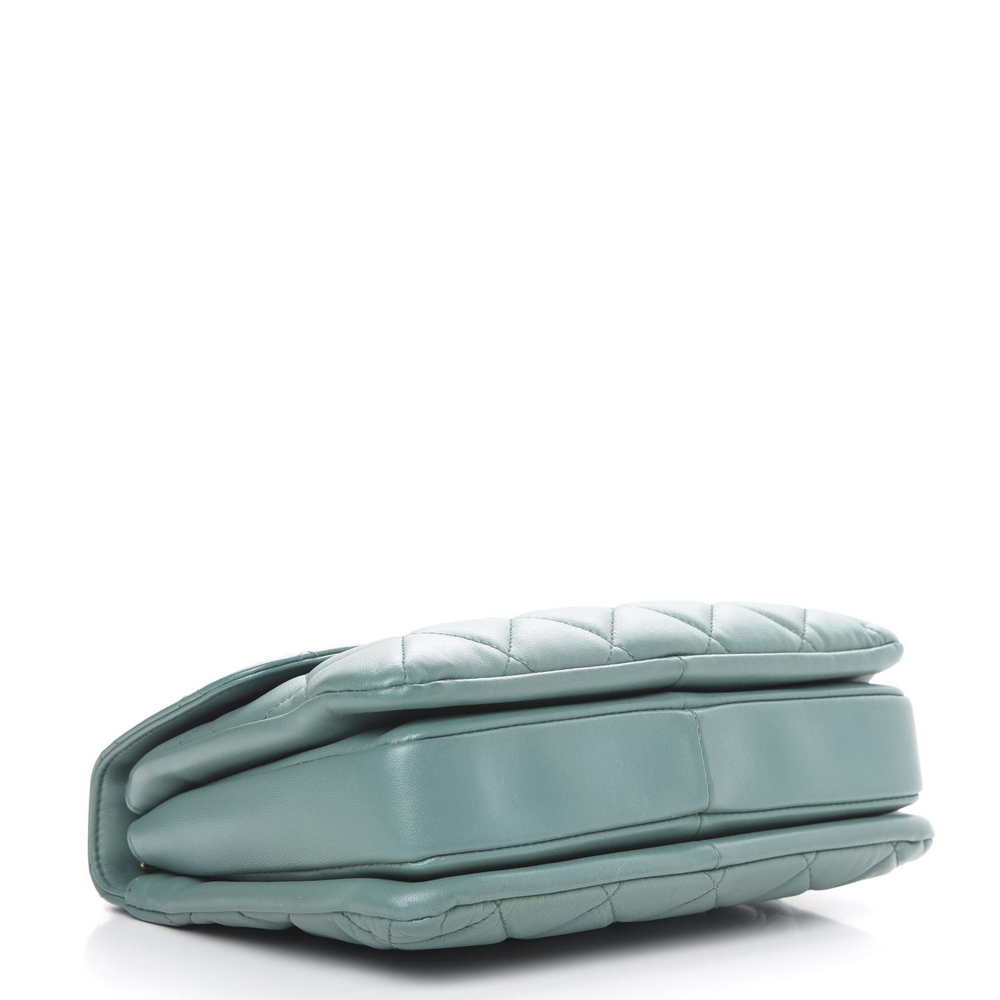 Lambskin Quilted Small Trendy CC Flap Dual Handle Bag Light Green