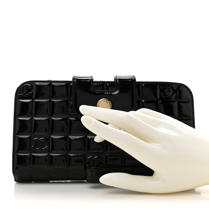 Chanel Patent Chocolate Bar Wristlet Wallet Black 2 of 16