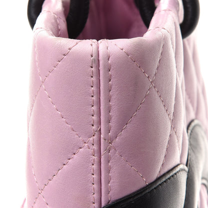 Chanel Calfskin Quilted Medium Cambon Tote Pink Black 16 of 17