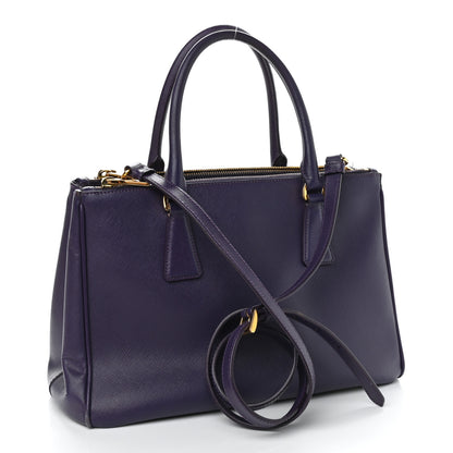Prada Saffiano Small Galleria Double Zip Tote Uva 4 of 15