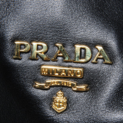 Prada Soft Calf Chain Tote Nero Black 5 of 9