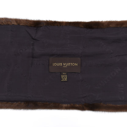 Louis Vuitton Monogram Mink Fur Stole Brown 2 of 3