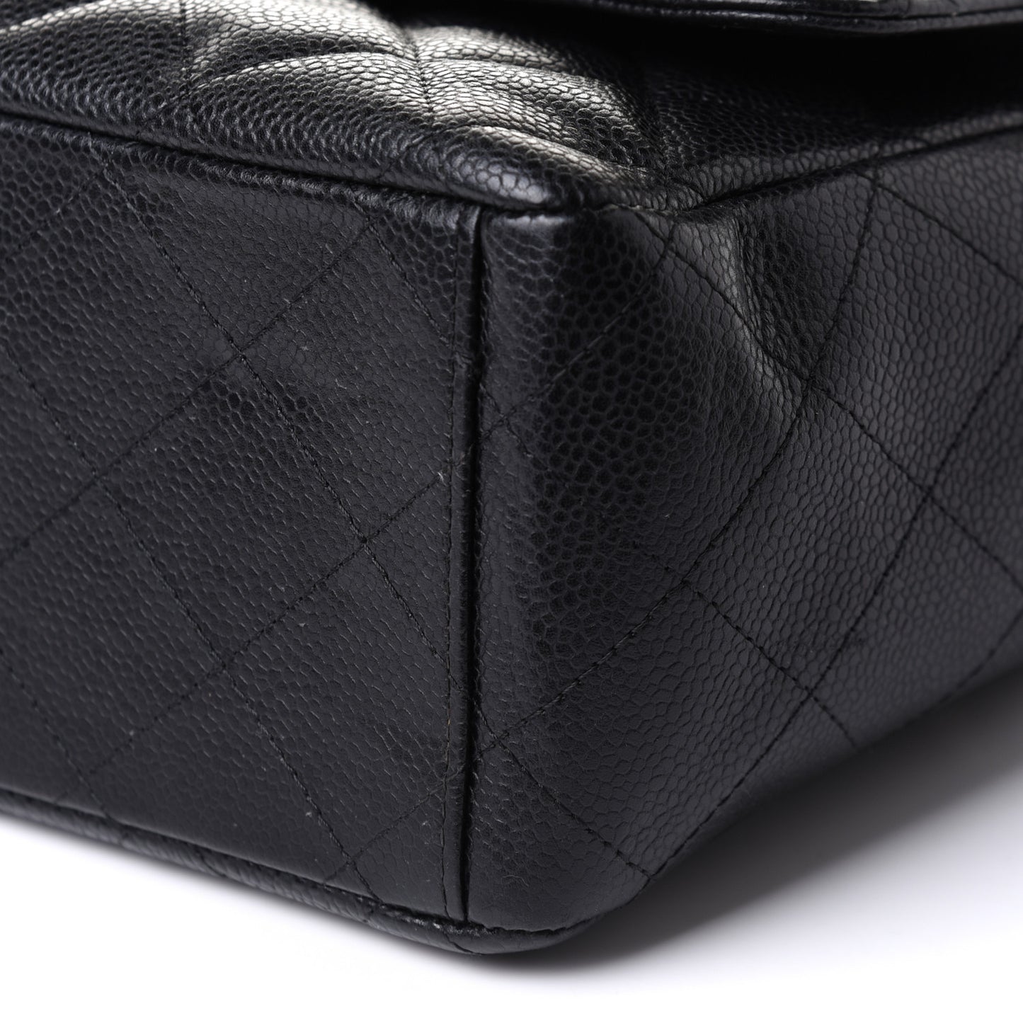 Caviar Quilted Maxi Double Flap Black
