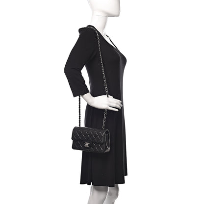 Chanel Lambskin Quilted Mini Rectangular Flap Black 2 of 11