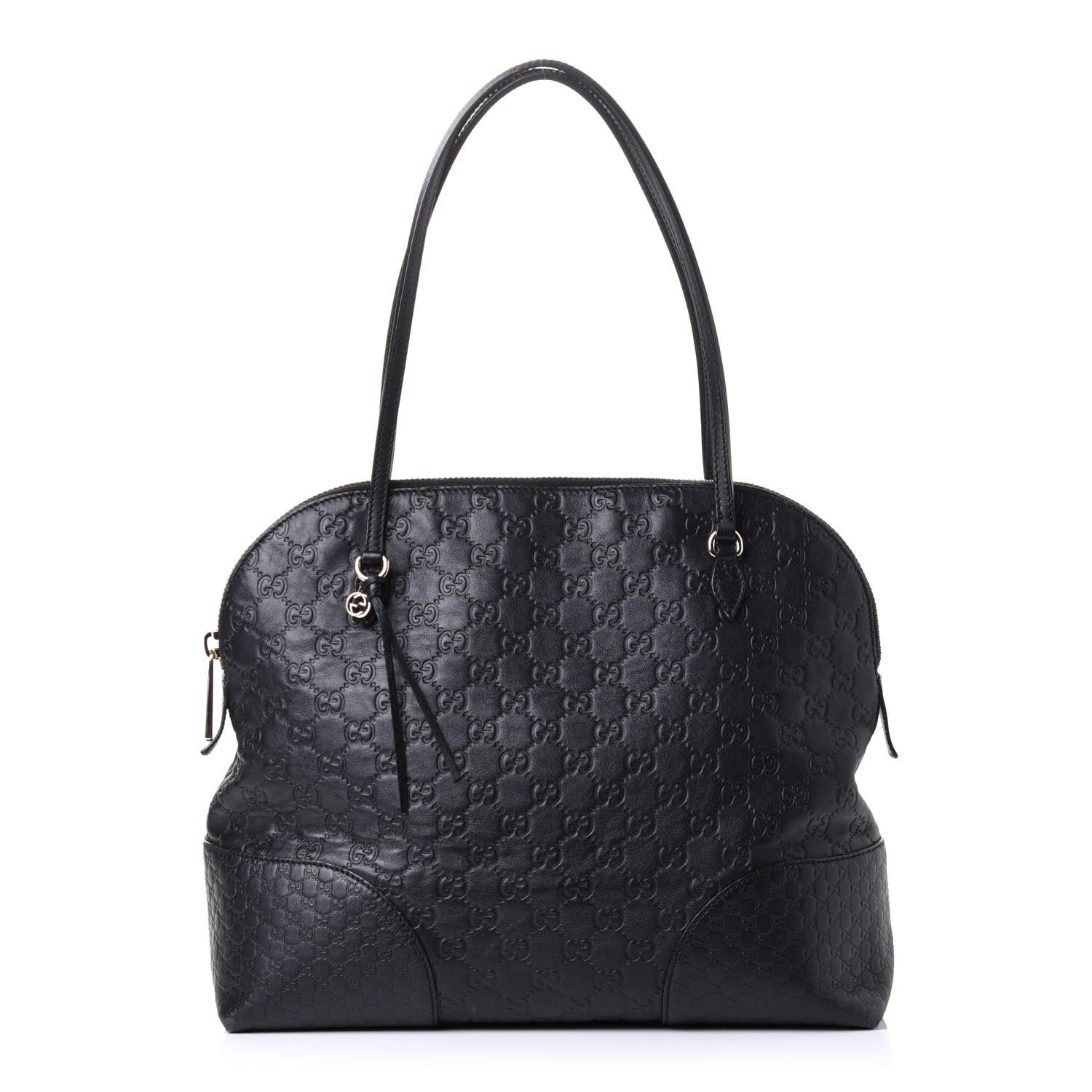 Gucci Guccissima Medium Bree Shoulder Bag Black 1 of 5