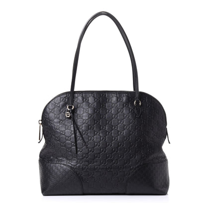 Gucci Guccissima Medium Bree Shoulder Bag Black 1 of 5