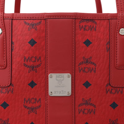 MCM Visetos Large Liz Reversible Shopper Tote Ruby Red 8 of 11