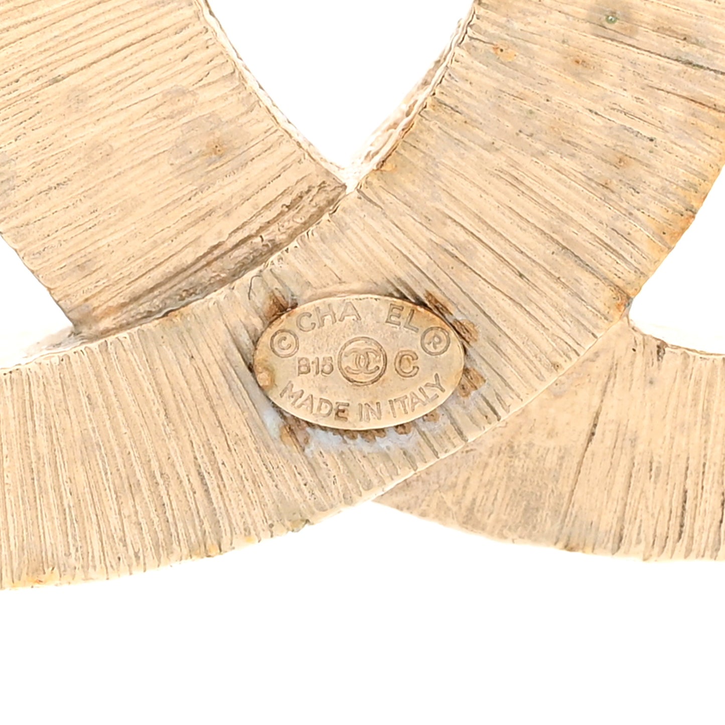 Baguette Crystal Dubai CC Brooch Gold