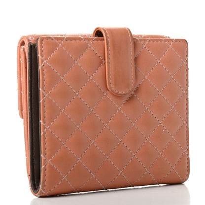 Chanel Lambskin Micro Quilted Compact French Wallet Dark Beige 3 of 11
