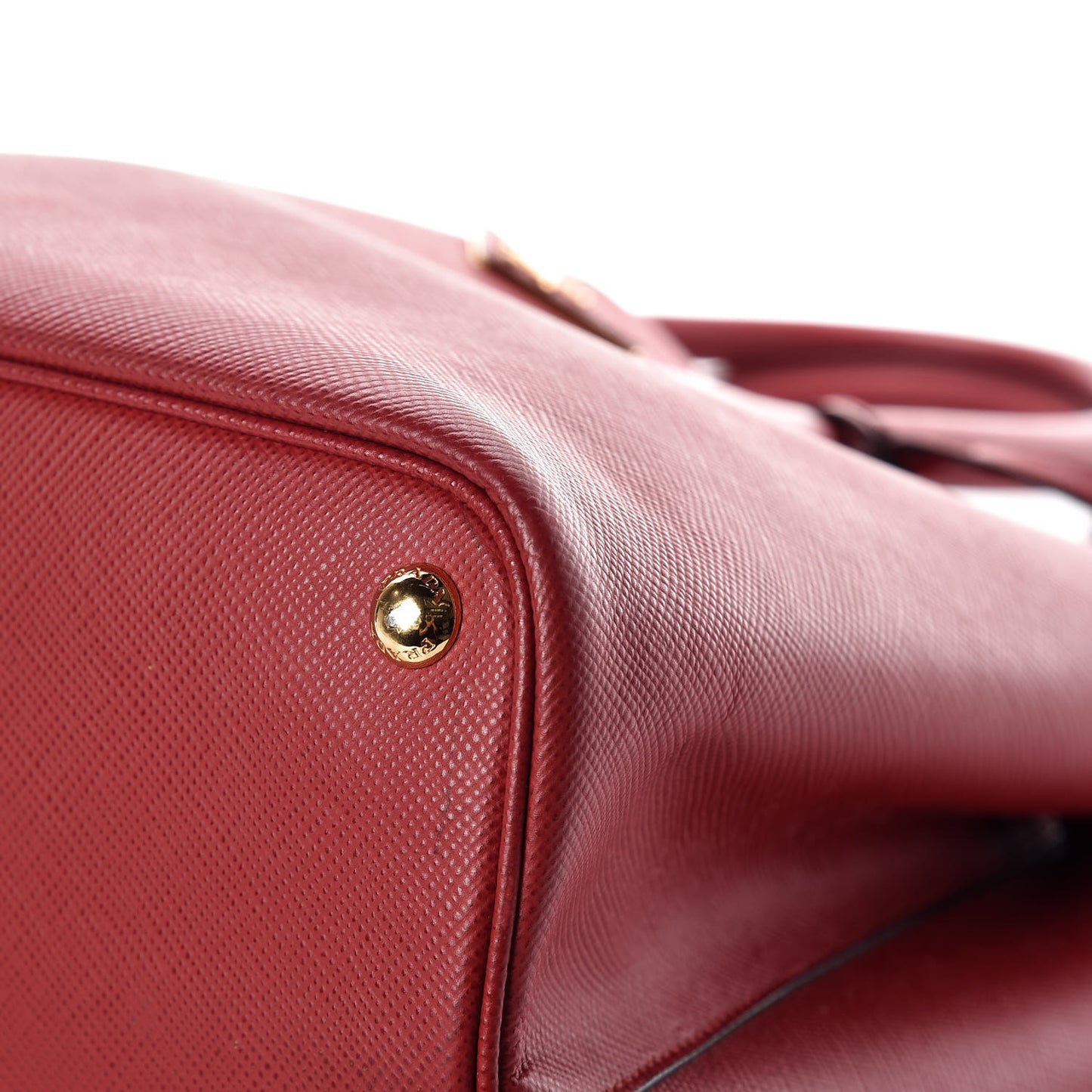 Saffiano Cuir Medium Double Bag Rosso
